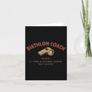 Tarjeta Coach de Biatlón Definición Graciosa Humor de Biat