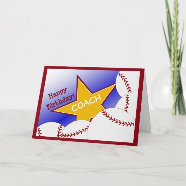 Tarjeta COACH - Feliz cumpleaños para tu entrenador de béi (Anverso)