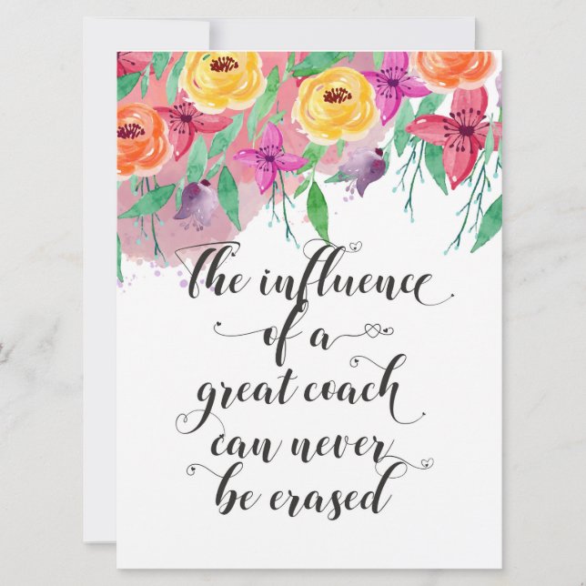 Tarjeta Coach gracias regalo Coach aprecio Regalo (Anverso)