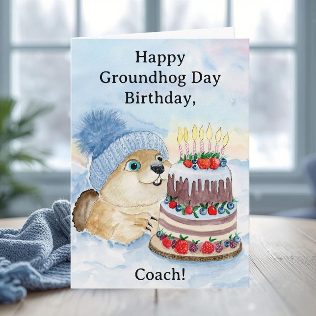 Tarjeta Coach Happy Groundhog Day Birthday  (Subido por el creador)