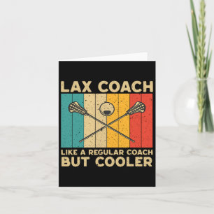 Tarjeta Coach Lax Vintage Lacrosse Lax Coach