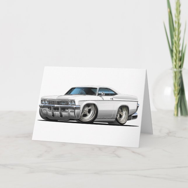 Tarjeta Coche 1965-66 del blanco del impala (Anverso)