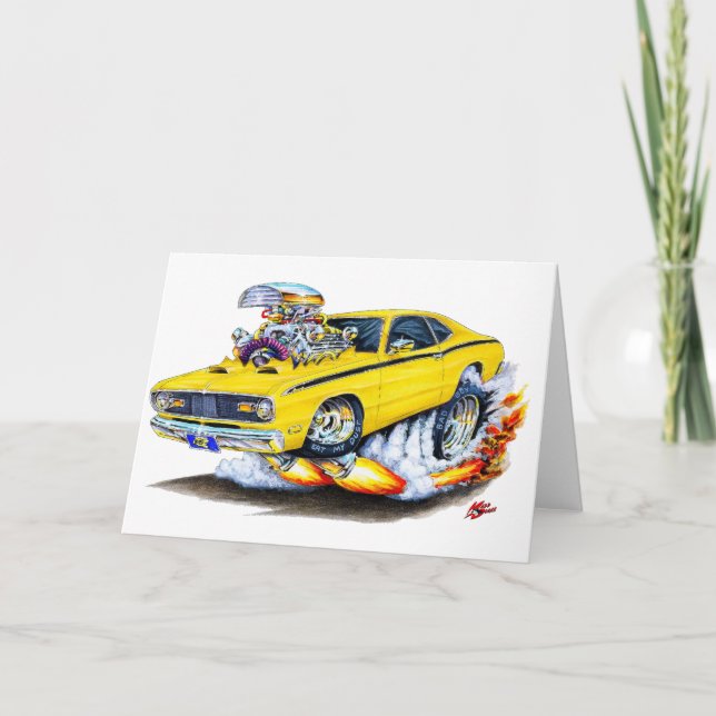 Tarjeta Coche 1970-74 del amarillo del plumero de Plymouth (Anverso)