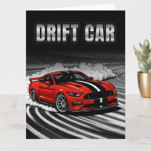 Tarjeta Coche a la Deriva Músculo Rojo