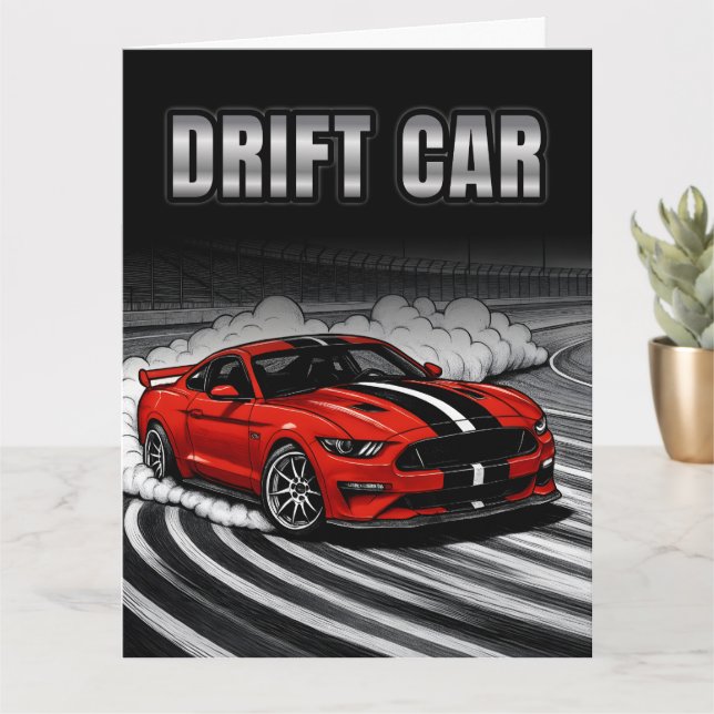 Tarjeta Coche a la Deriva Músculo Rojo (Planta pequeña)