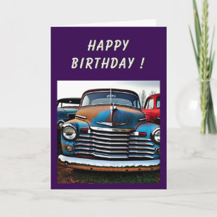 Tarjeta Coche abandonado de los años 50 Cumpleaños