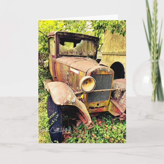 Tarjeta Coche Antiguo  (Anverso)