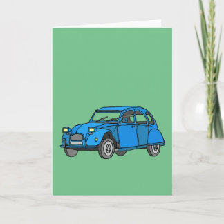 Tarjeta Coche azul (2CV)
