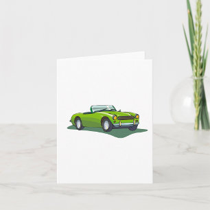 Tarjeta Coche convertible verde