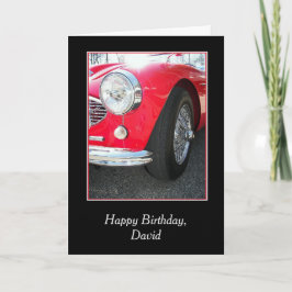 Tarjeta Coche de Birthday Sport con nombre