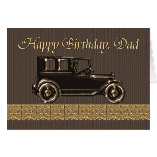 Tarjeta Coche de la obra clásica del papá del feliz