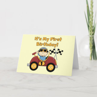Tarjeta Coche de raza roja camisetas de cumpleaños y regal