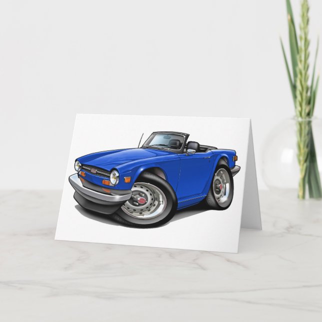 Tarjeta Coche del azul de Triumph TR6 (Anverso)