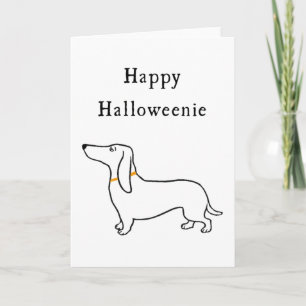 Tarjeta Coche feliz del saludo del dachshund de