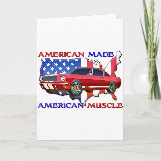 Tarjeta Coche muscular americano (Anverso)