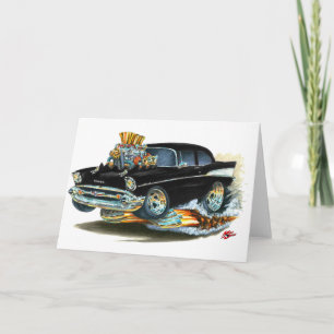 Tarjeta Coche negro Chevy 1957 150-210