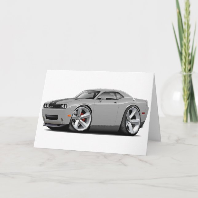 Tarjeta Coche Plata-Negro del desafiador SRT8 (Anverso)