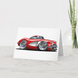 Tarjeta Coche rojo Corvette