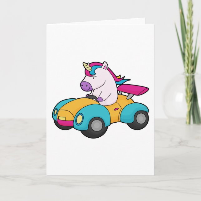 Tarjeta Coche Unicornio (Anverso)