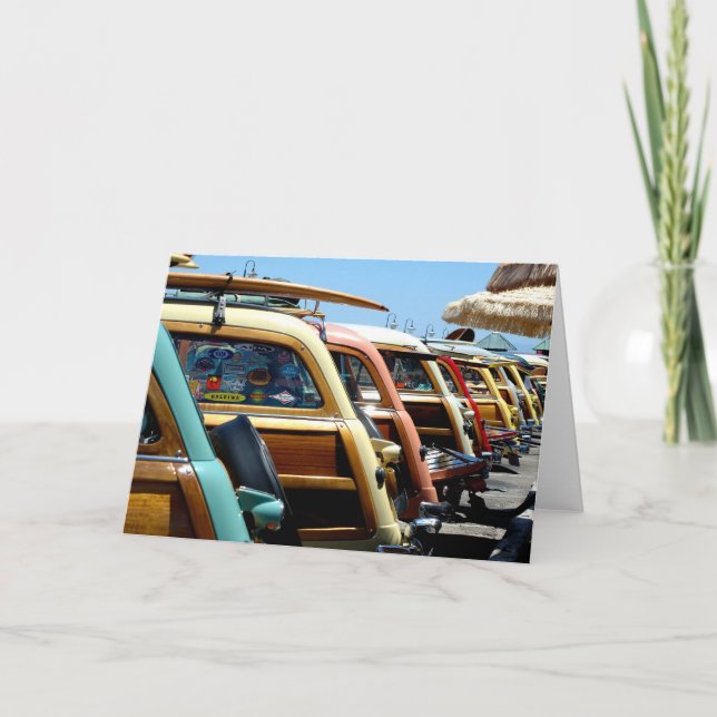 Tarjeta Coches de Woody en el muelle en Santa Cruz (Anverso)