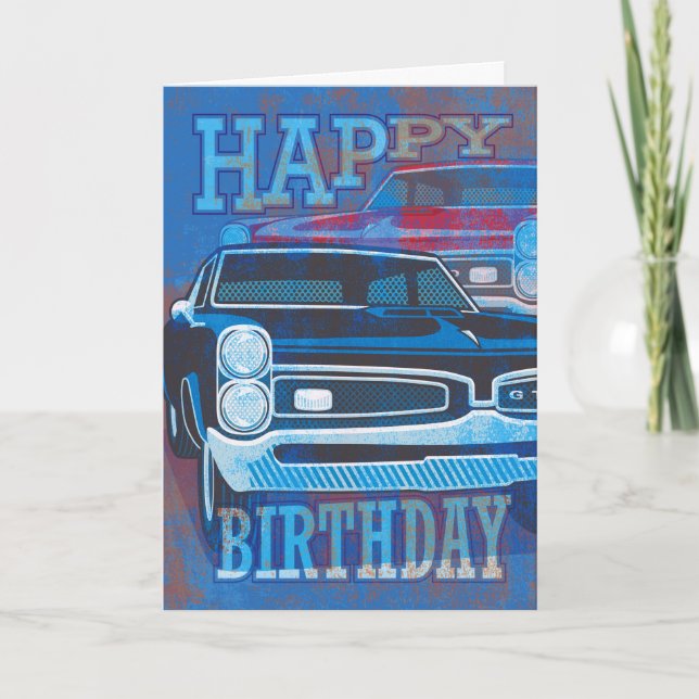 Tarjeta Coches del feliz cumpleaños GTO (Anverso)