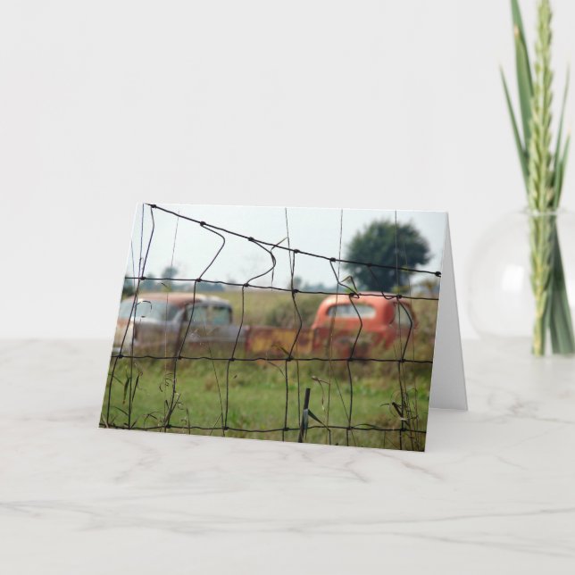 Tarjeta Coches y camiones en marcha, cumpleaños (Anverso)