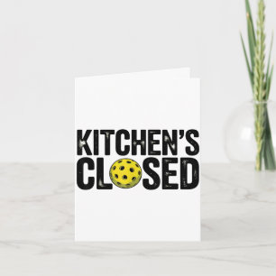 Tarjeta Cocina cerrada vintage paddleball divertido pickle