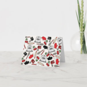 Tarjeta Cocina de glamour vintage Notecard