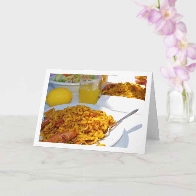 Tarjeta Cocina española de mariscos (Orquídea)