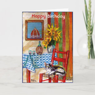 Tarjeta COCINA ITALIANA EN FLORENCIA / Feliz Cumpleaños