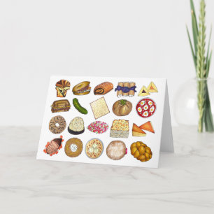Tarjeta Cocina Judía Comida de Fiesta de Vacaciones para I
