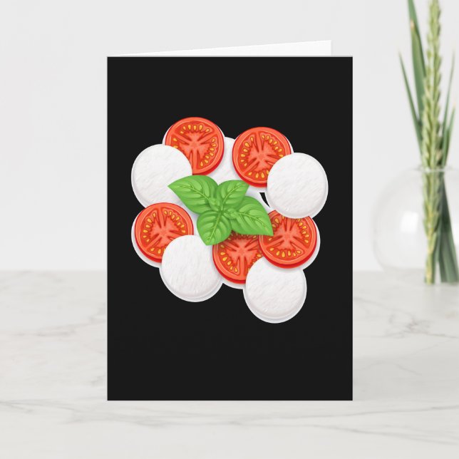 Tarjeta Cocina vegetal de tomate de Morzarella de Caprese (Anverso)