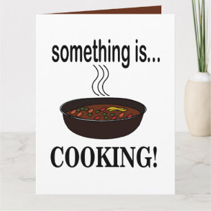 Tarjeta Cocinando Algo se está cocinando