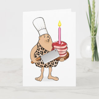 Tarjeta Cocinero de Paleo del hombre de las cavernas del