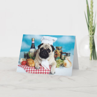 Tarjeta Cocinero del perro del barro amasado