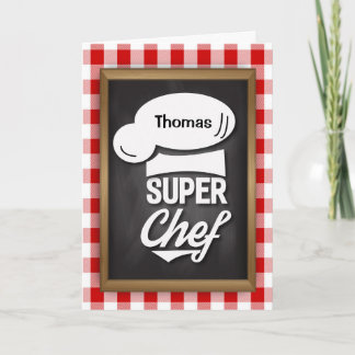 Tarjeta Cocinero estupendo de la enhorabuena, graduado