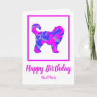 Cockapoo Perro de silueta rosada caliente Funny Cu