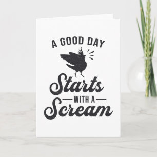 Tarjeta Cockatiel Dueño De Un Buen Día Gracioso Cockatiels