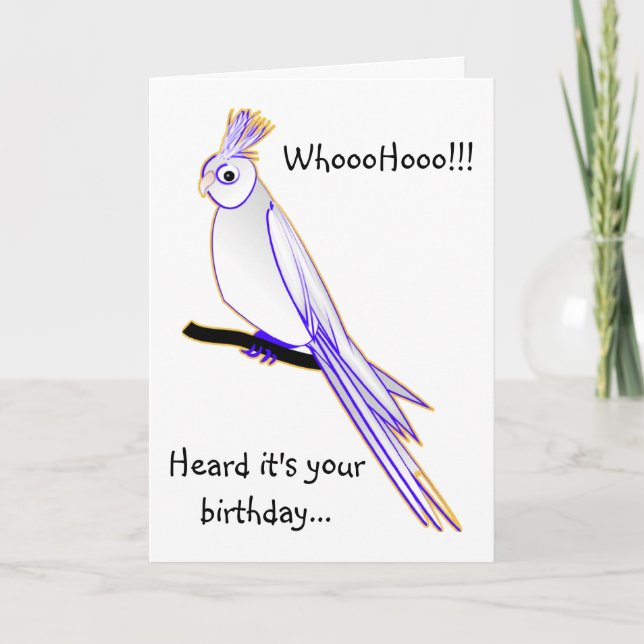 Tarjeta Cockatiel torpe (Anverso)