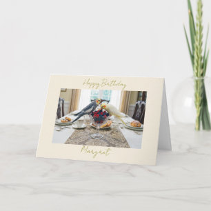 Tarjeta Cockatiels Comiendo Bayas Cumpleaños Amante de las