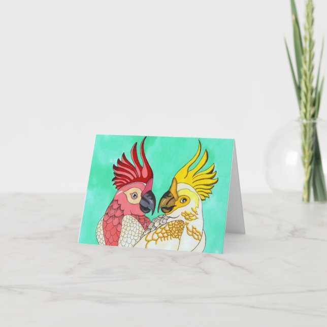 Tarjeta ¡Cockatoos! (Anverso)