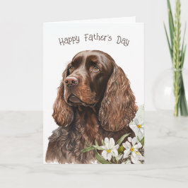 Tarjeta Cocker de chocolate Día del Padre Spaniel