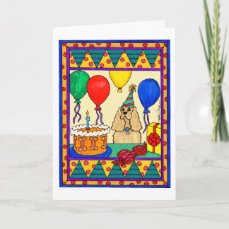 TARJETA COCKER DEL CUMPLEAÑOS