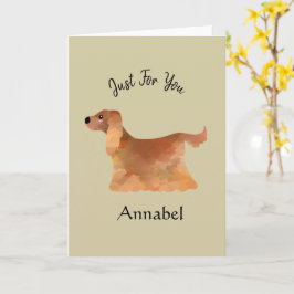 Tarjeta Cocker personalizado súper lindo Spaniel