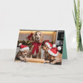 Tarjeta Cocker Spaniel Christmas Cookie Card