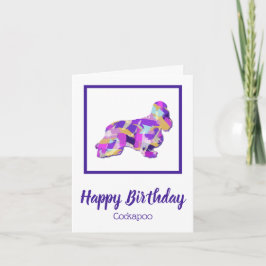 Tarjeta Cocker Spaniel Dog Silhouette Cute cumpleaños PPY&