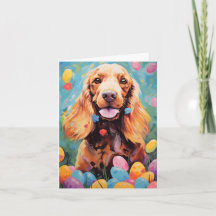 Cocker Spaniel Feliz Pascua
