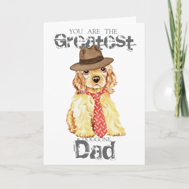Tarjeta Cocker Spaniel Heart Dad (Anverso)