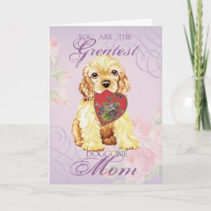 Tarjeta Cocker Spaniel Heart Mom