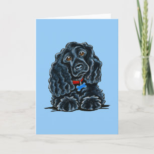 Tarjeta Cocker spaniel negro Fitz